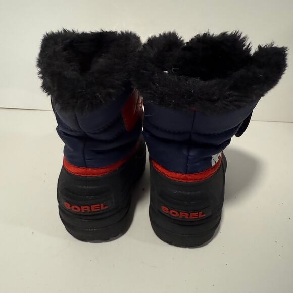 Sorel Commander Toddler Snow Boots Waterproof Blue Red Size 5 - Picture 3 of 5